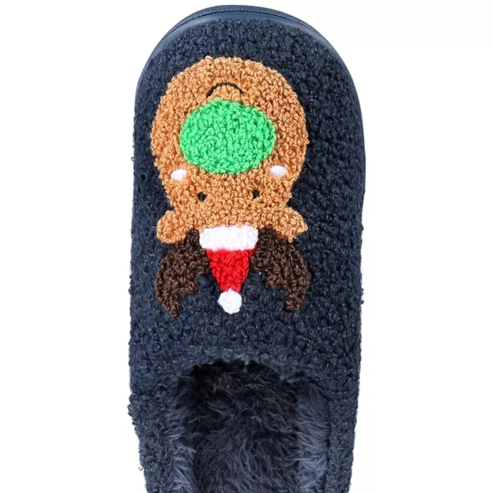 Little Kid's Reindeer Closed-Toe Slippers/NWT/11-12
